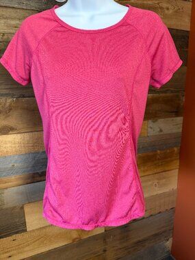 Head Women's Small Dark Pink Short Sleeve Athletic Top Semi-Fitted Stretch